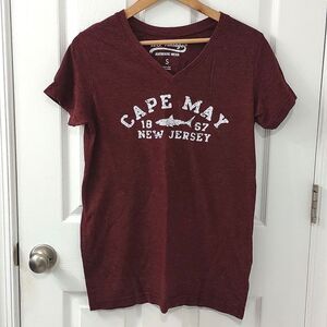U.S. Vintage Maroon Beachy Tee Size S
